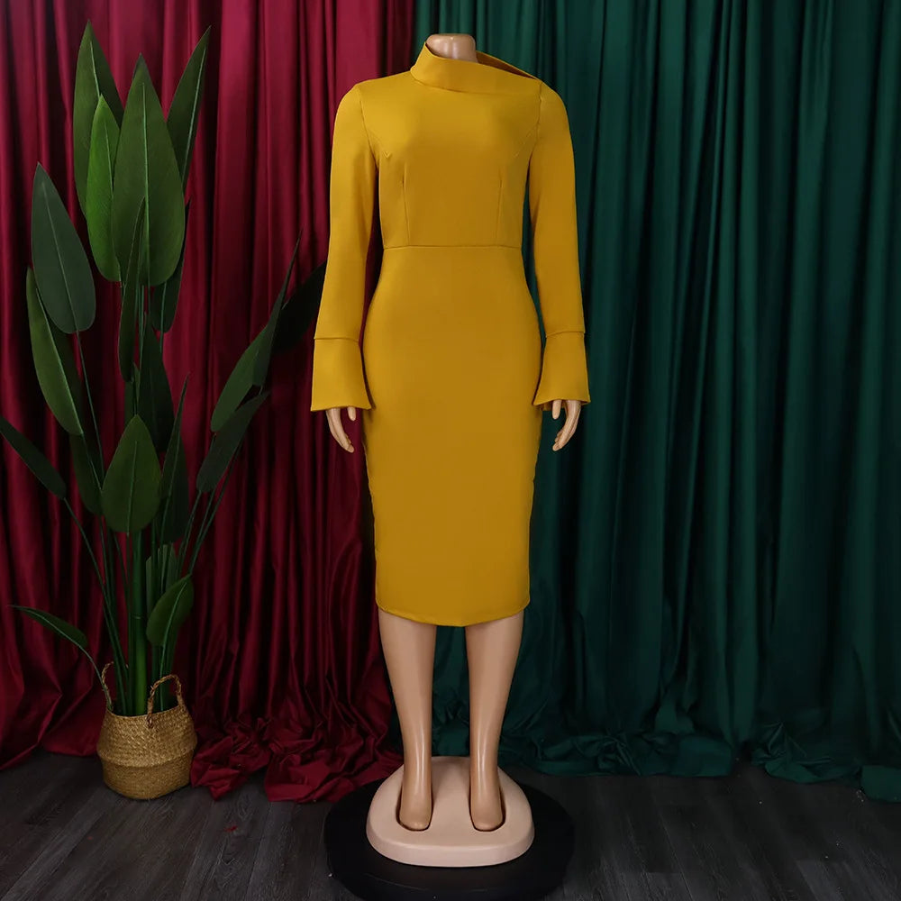Casual Elegant Hip Warp Bodycon Dress