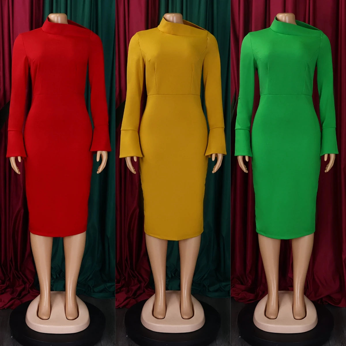 Casual Elegant Hip Warp Bodycon Dress