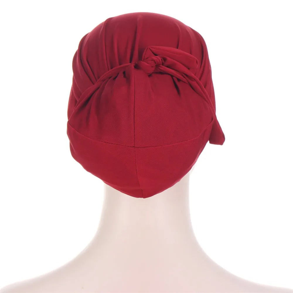 Hijab Beanies Skullies Knot Bonnet