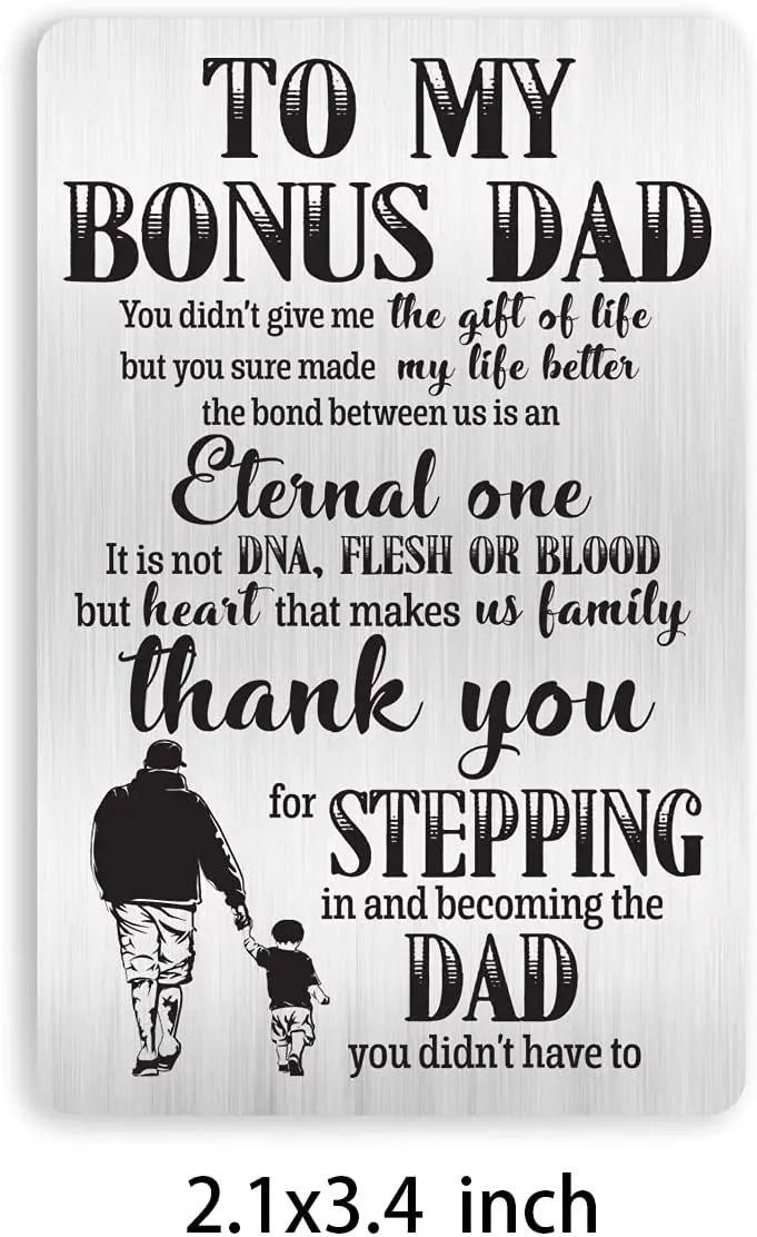 Engraved Metal Wallet Inserts Card