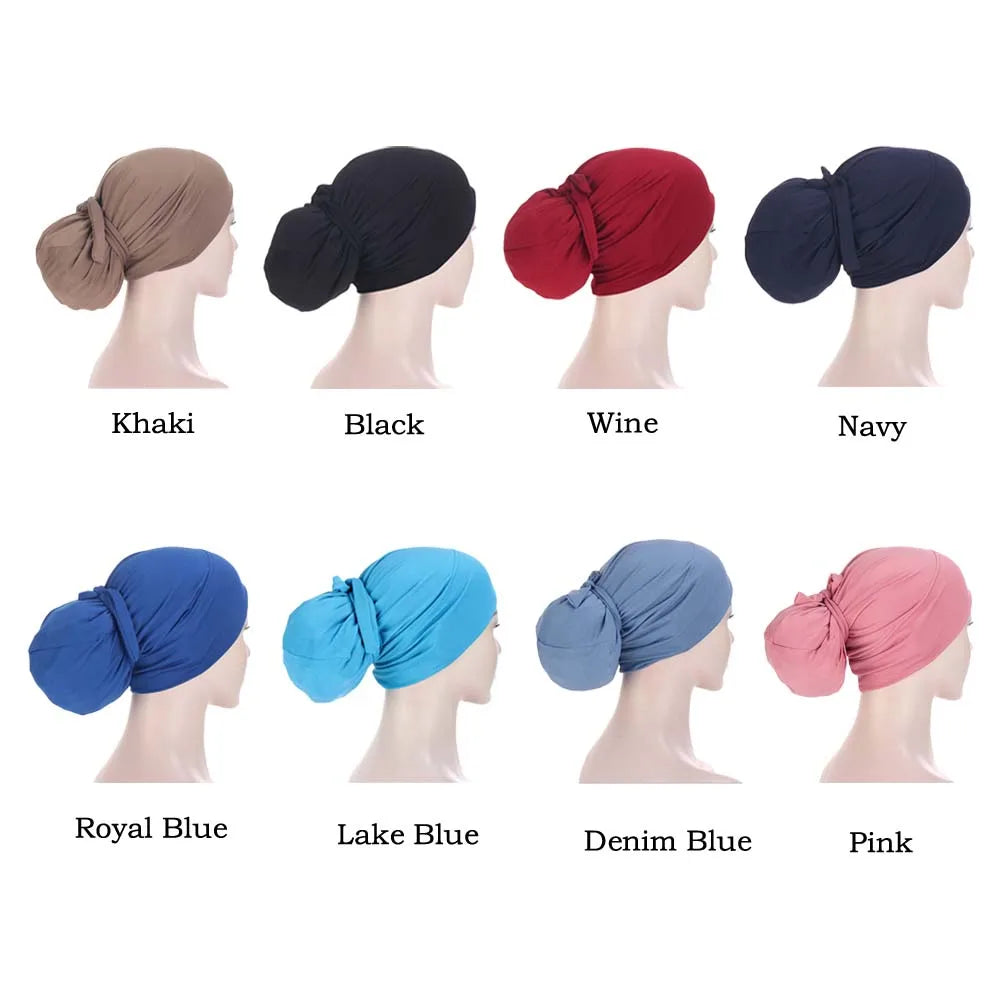 Hijab Beanies Skullies Knot Bonnet
