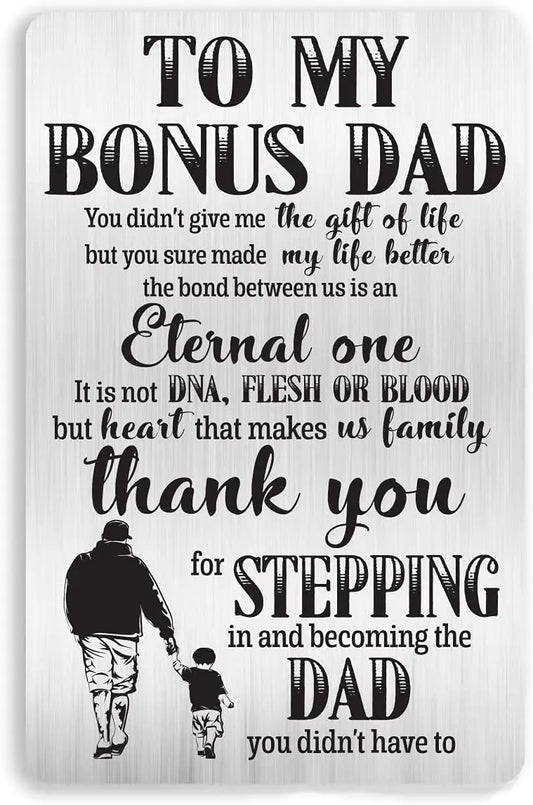 Engraved Metal Wallet Inserts Card