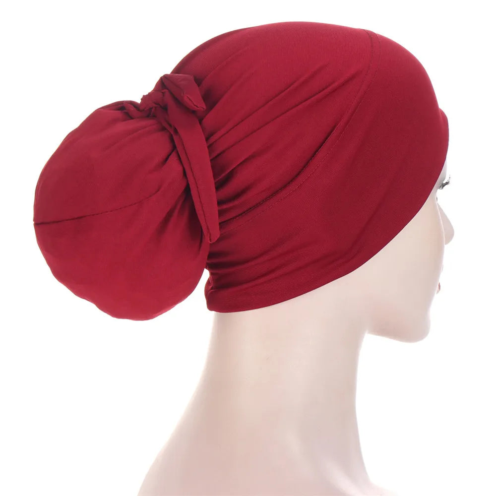 Hijab Beanies Skullies Knot Bonnet