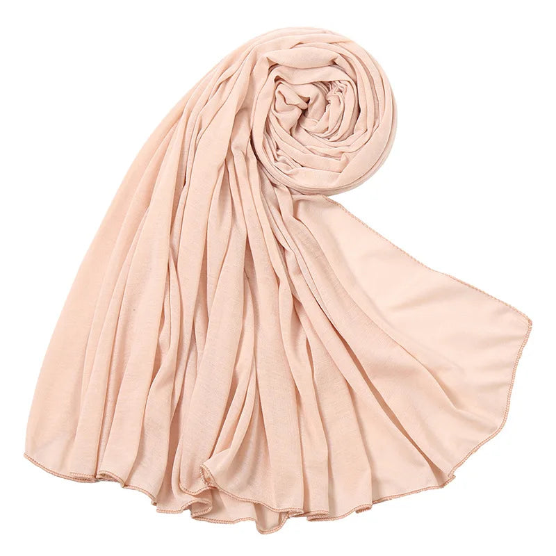 Soft Hijabs Scarf Shawl Plain Cotton Jersey Scarves