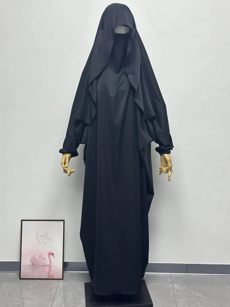 Eid Djellaba Hooded Abaya Women Muslim Prayer Garment