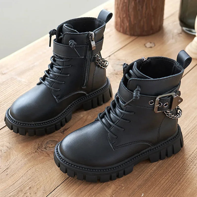 Girls Soft Sole Casual Ankle Boots