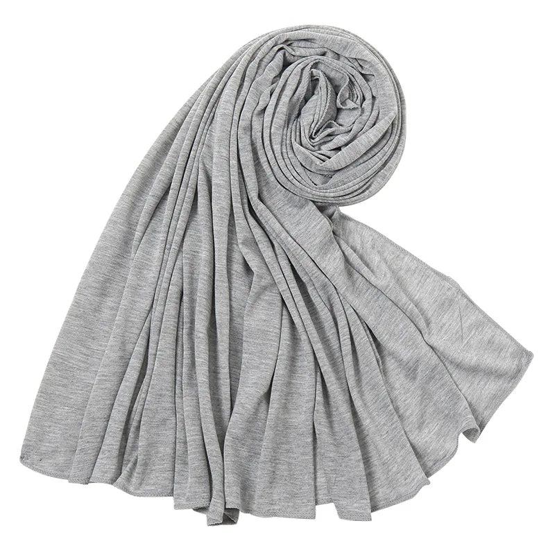 Soft Hijabs Scarf Shawl Plain Cotton Jersey Scarves