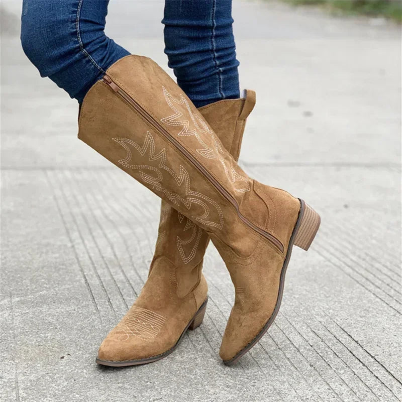 Embroidered Western Cowgirl Boots