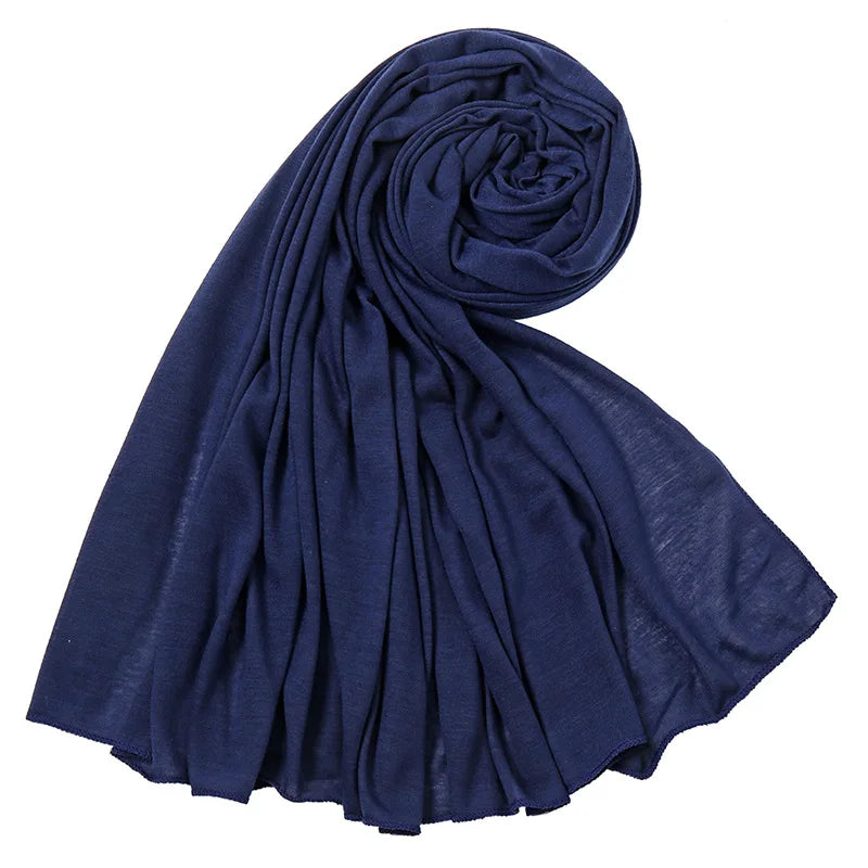 Soft Hijabs Scarf Shawl Plain Cotton Jersey Scarves