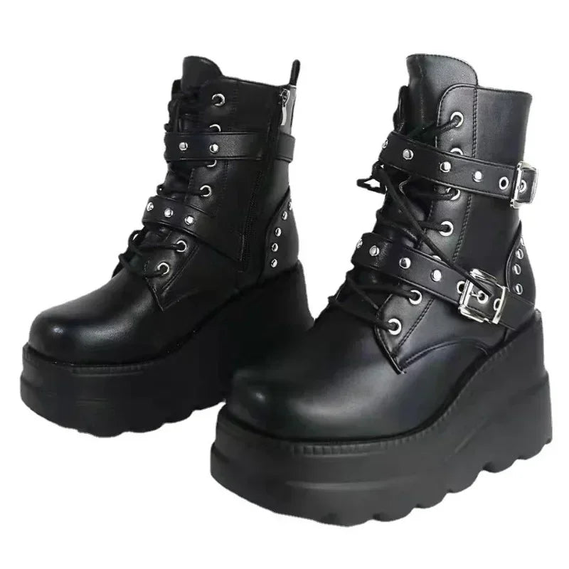 Pu Leather Ankle Booties