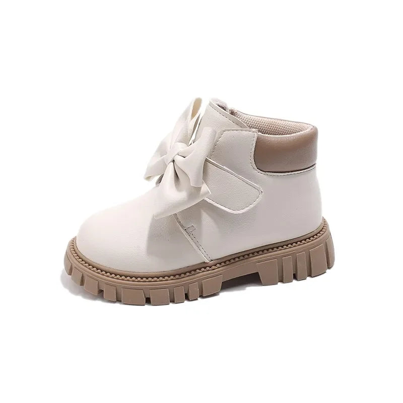 Girls Boots Bow Kids Buckle
