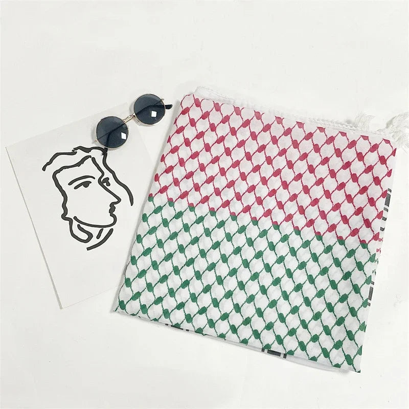 Arab Head Scarf Keffiyeh Shemagh Wrap Muslim Headwear