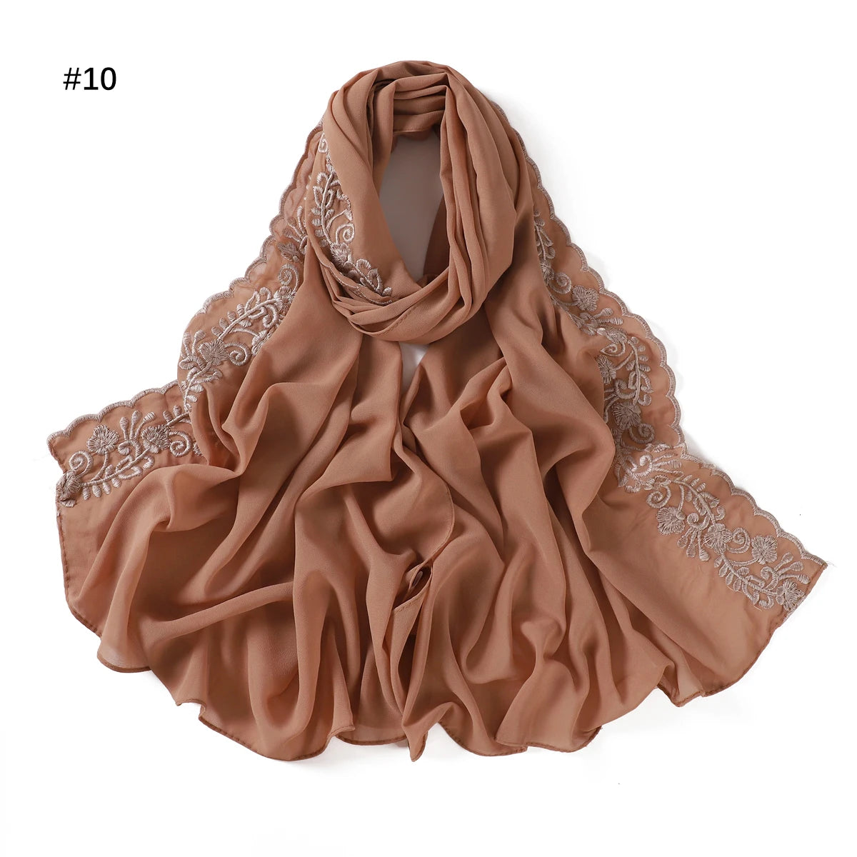 Embroidery Chiffon Scarf Hijab