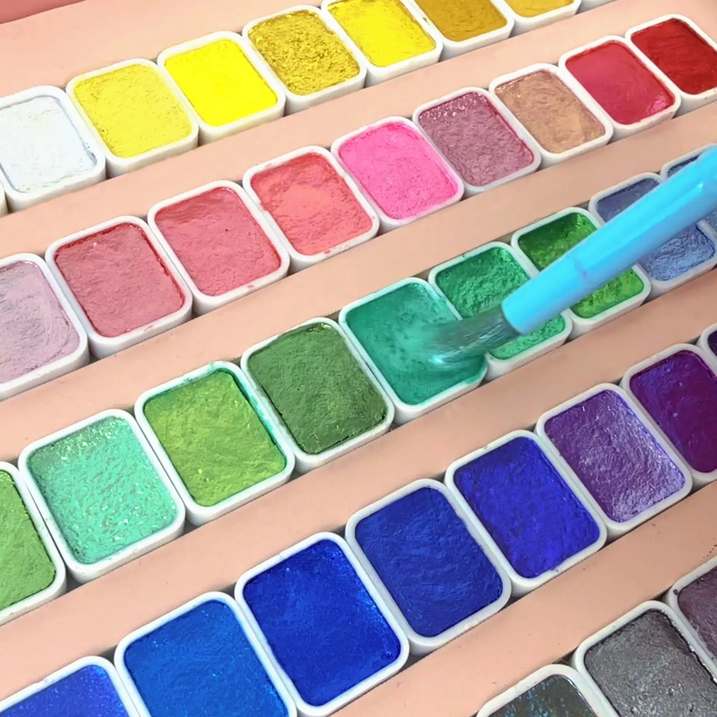 180-Color Metallic Watercolor Paint Set,