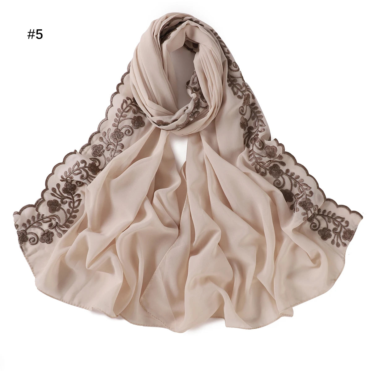 Embroidery Chiffon Scarf Hijab