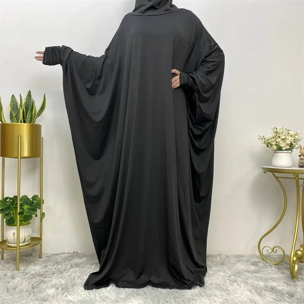 Hooded Abaya Eid Muslim Women Prayer Garment