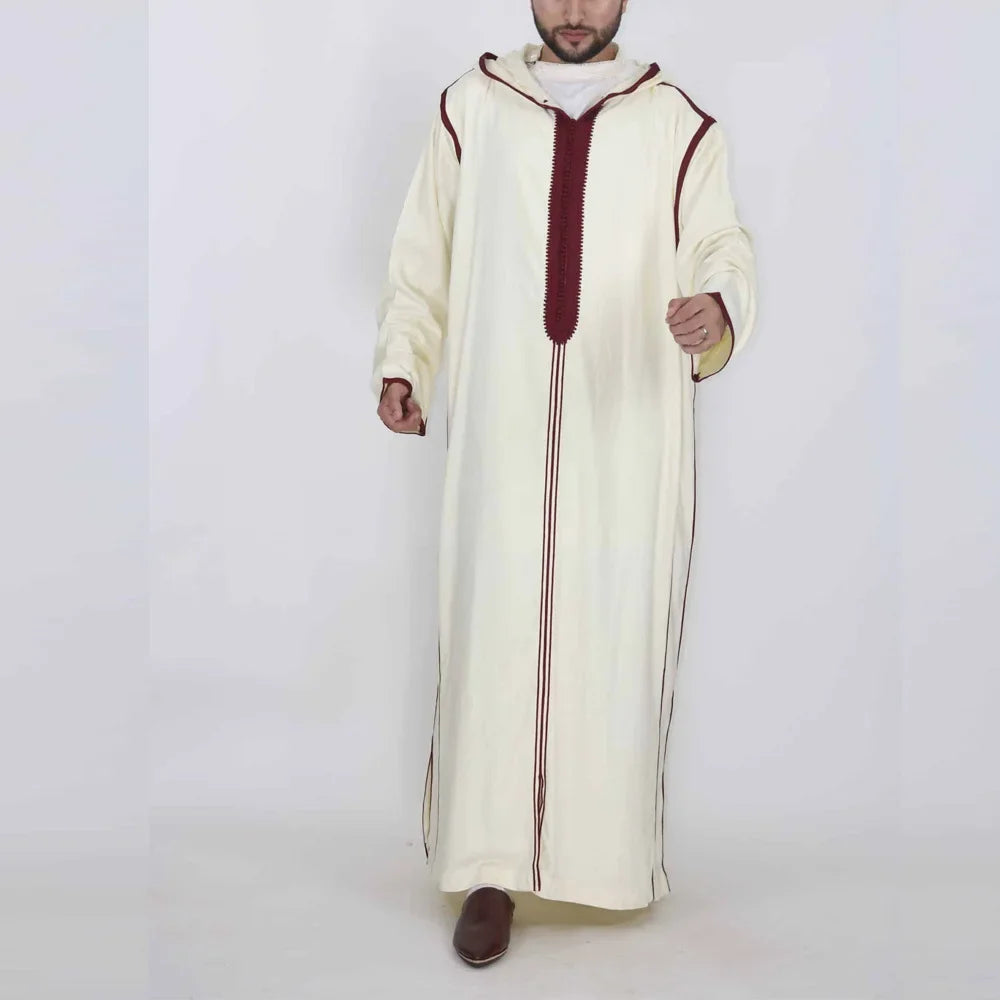 Durable Kaftan Arab Muslim Robe Men Jubba Thobe