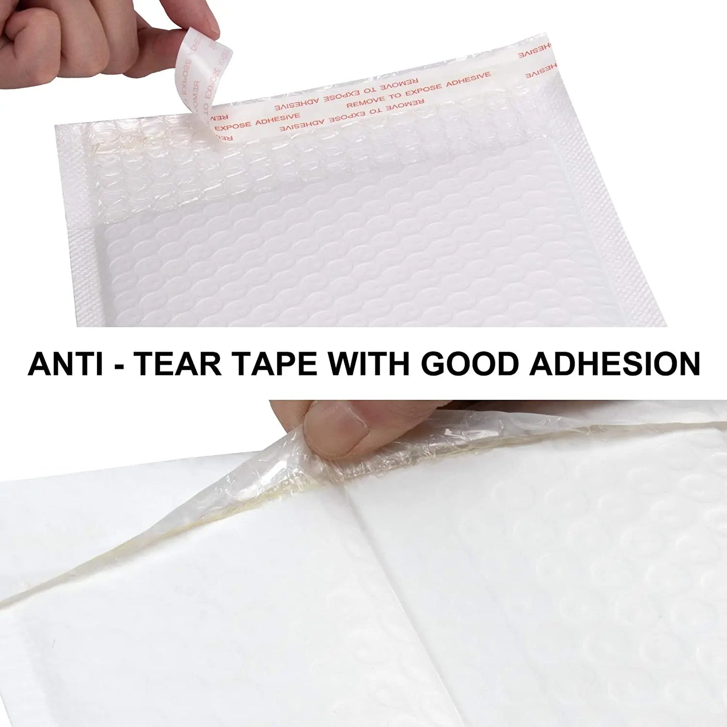 100pcs Matte White Black Self Seal Shipping Padded Envelopes