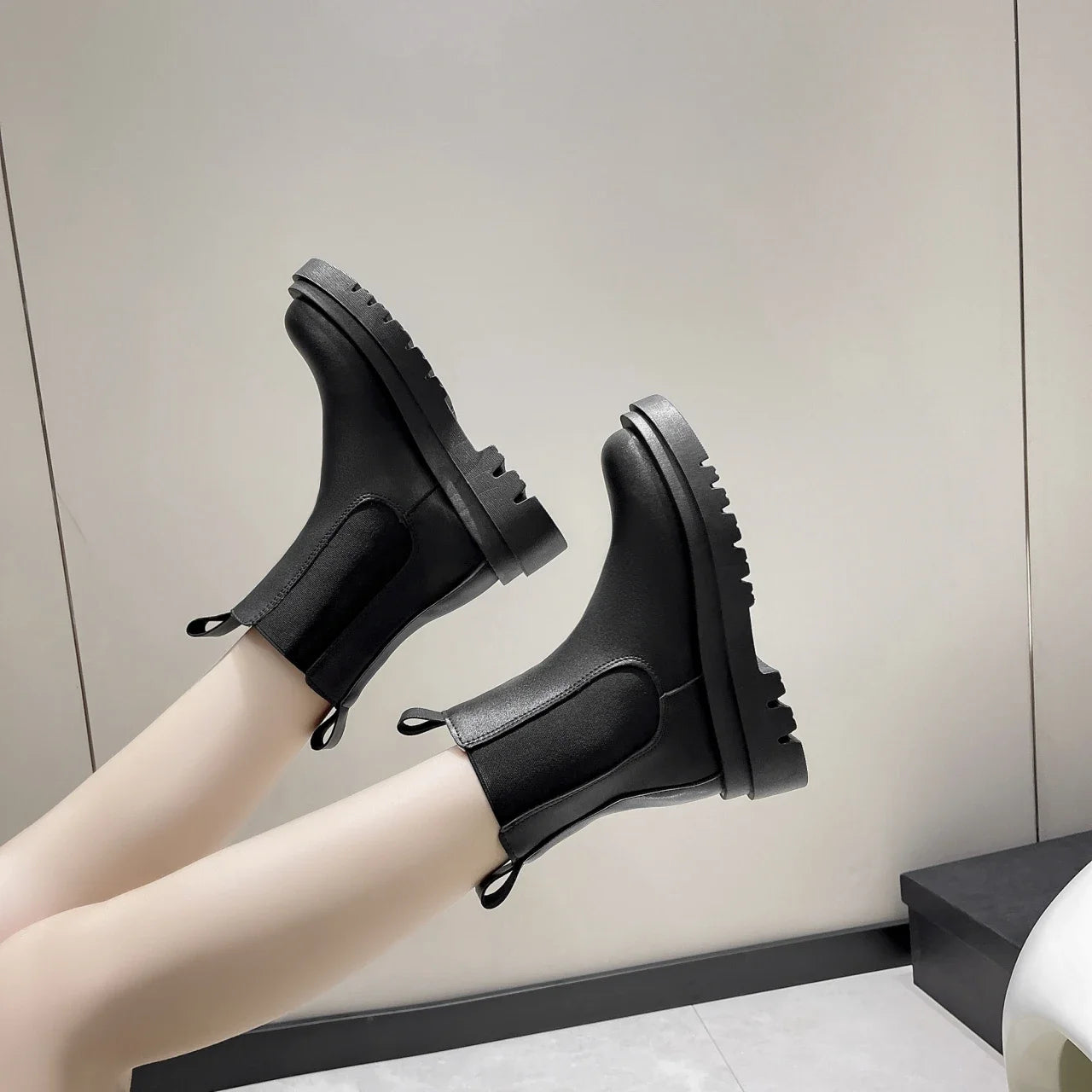Thick Sole Chelsea Boots
