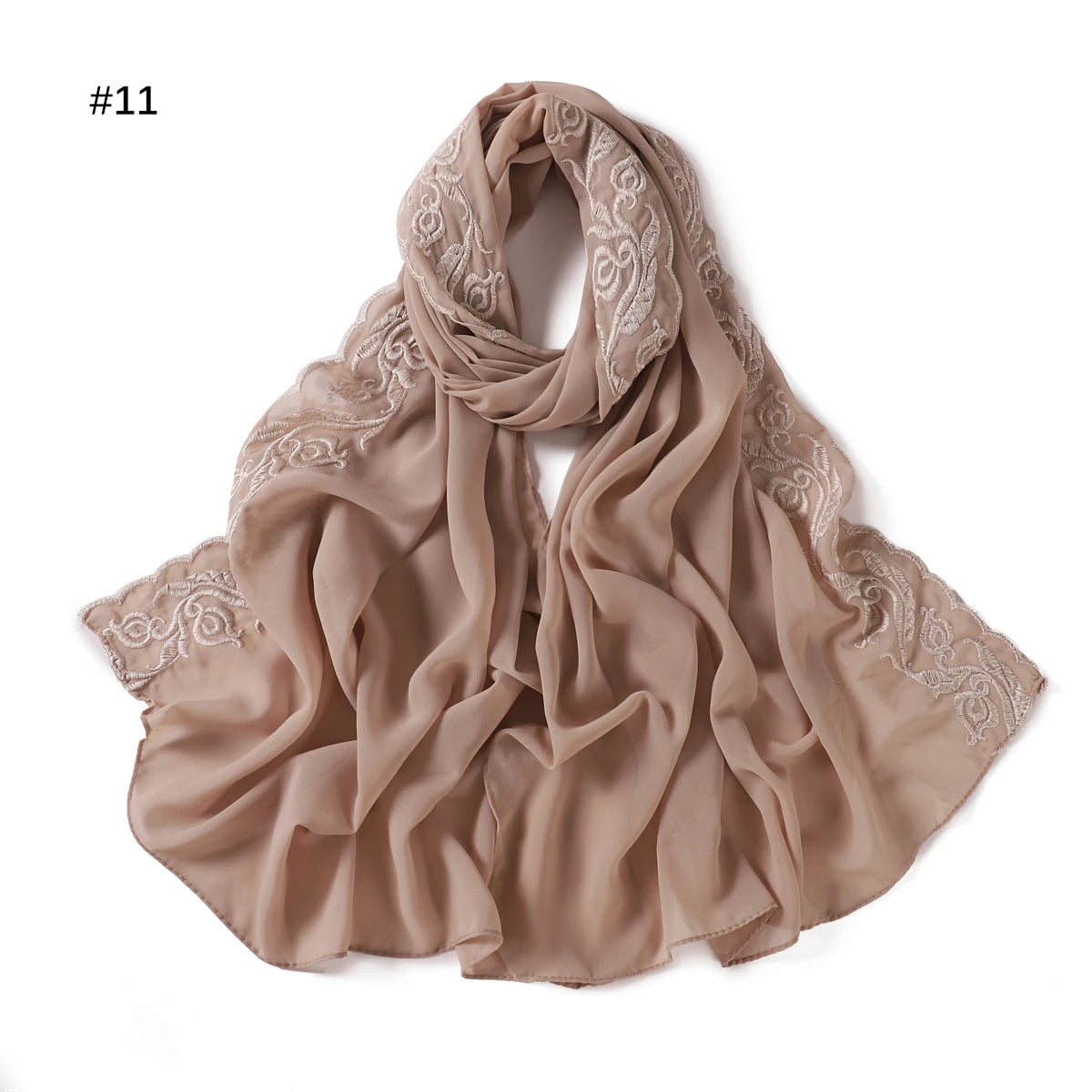 Embroidery Chiffon Scarf Hijab