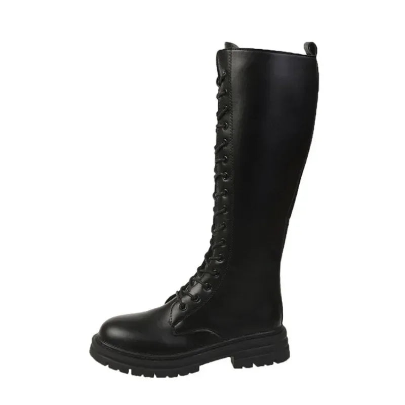 Women Combat Boots High Platform