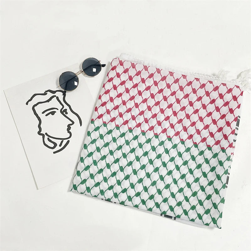 Arab Head Scarf Keffiyeh Shemagh Wrap Muslim Headwear