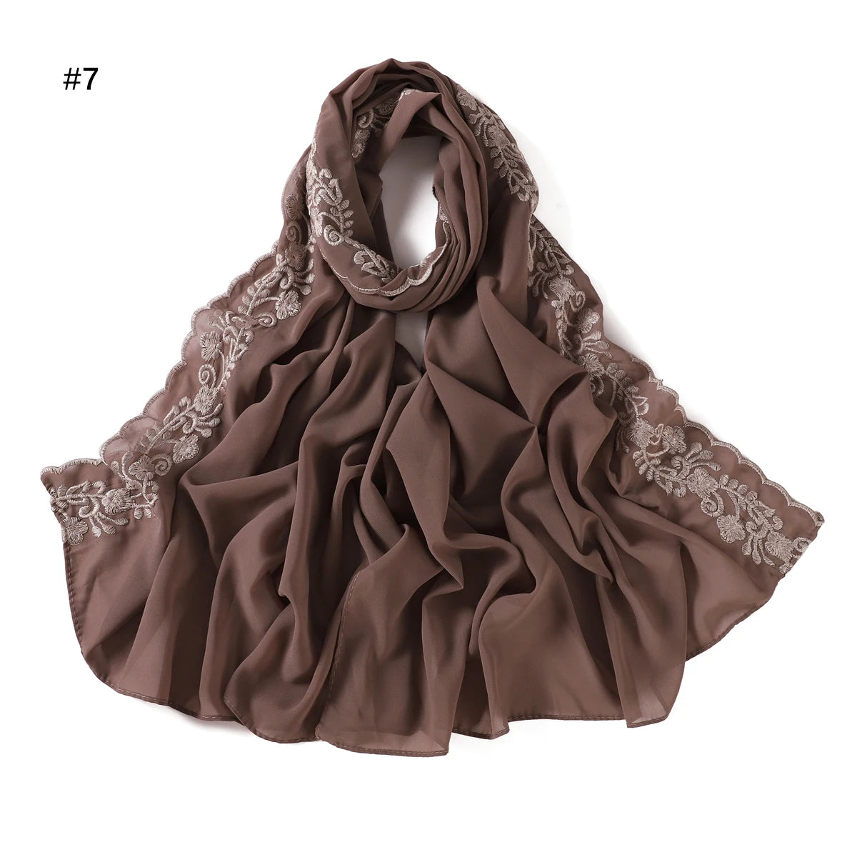 Embroidery Chiffon Scarf Hijab