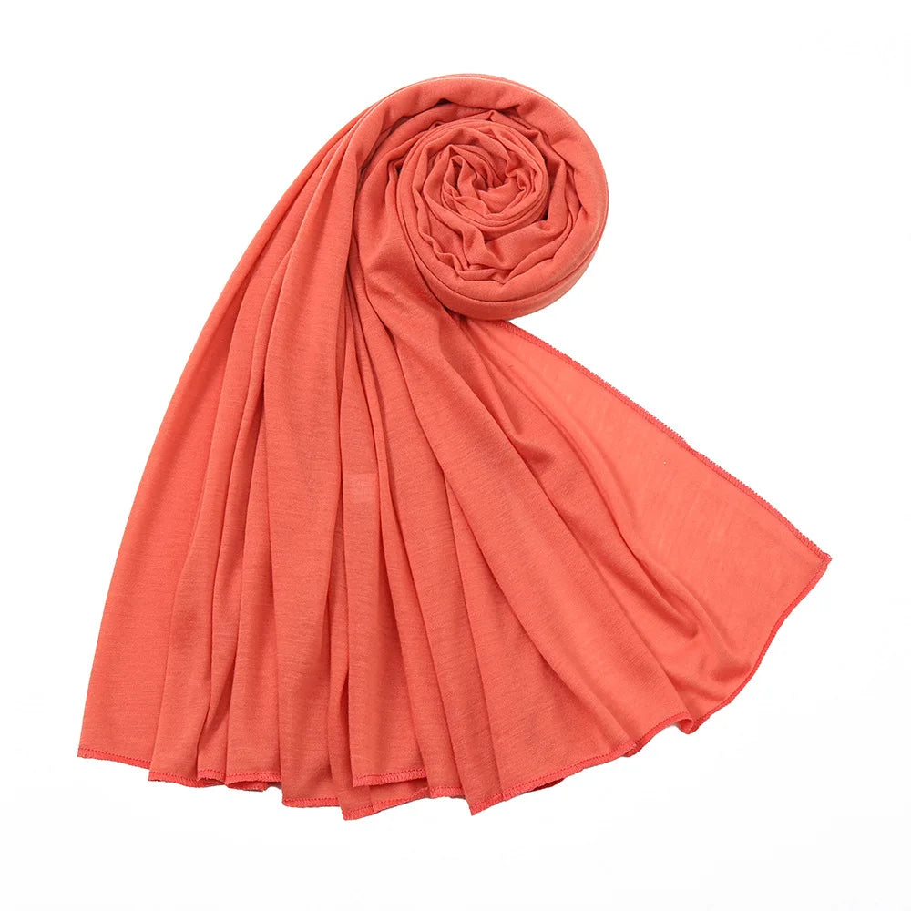 Soft Hijabs Scarf Shawl Plain Cotton Jersey Scarves