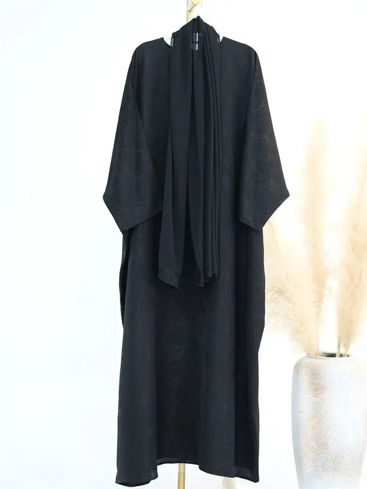 Satin Abaya Damen Dubai Arabic Muslim Kaftan African Dresses