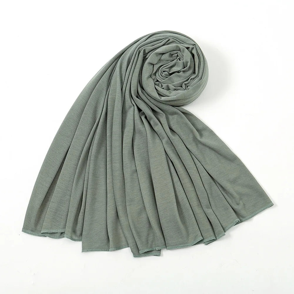 Soft Hijabs Scarf Shawl Plain Cotton Jersey Scarves