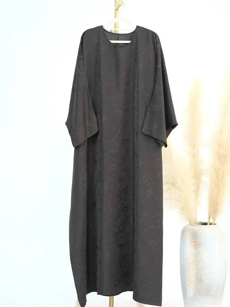 Satin Abaya Damen Dubai Arabic Muslim Kaftan African Dresses