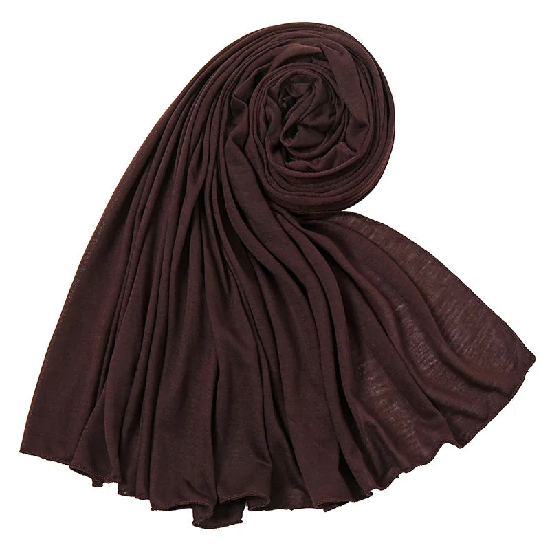 Soft Hijabs Scarf Shawl Plain Cotton Jersey Scarves
