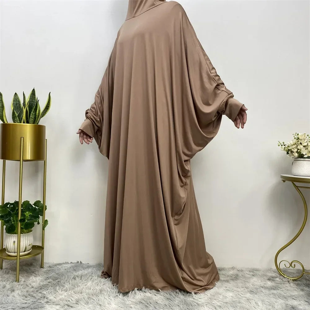 Hooded Abaya Eid Muslim Women Prayer Garment