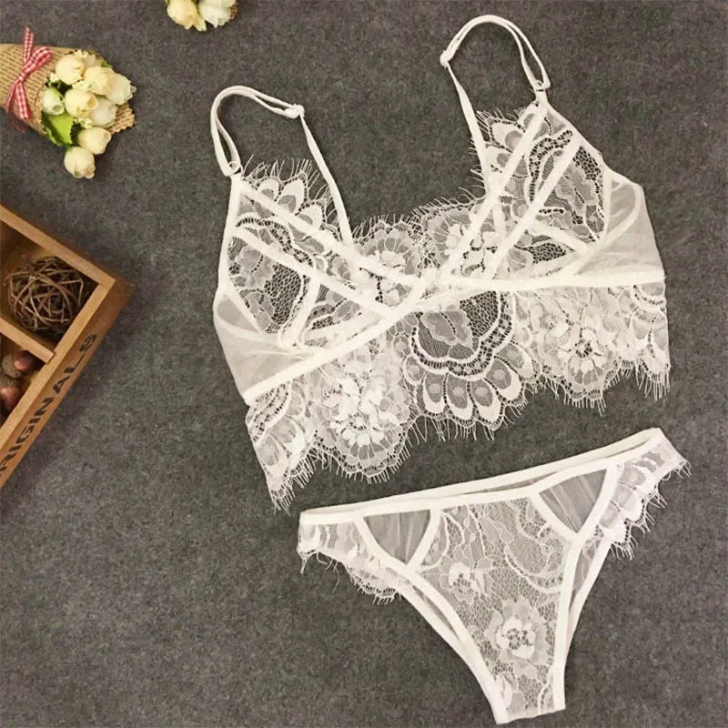 Transparent Lingere Lace Black Open Intimates