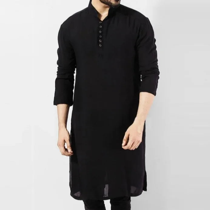 Abaya Men Shirts Long Sleeve Islamic Chemise Elegant Kaftan Robe