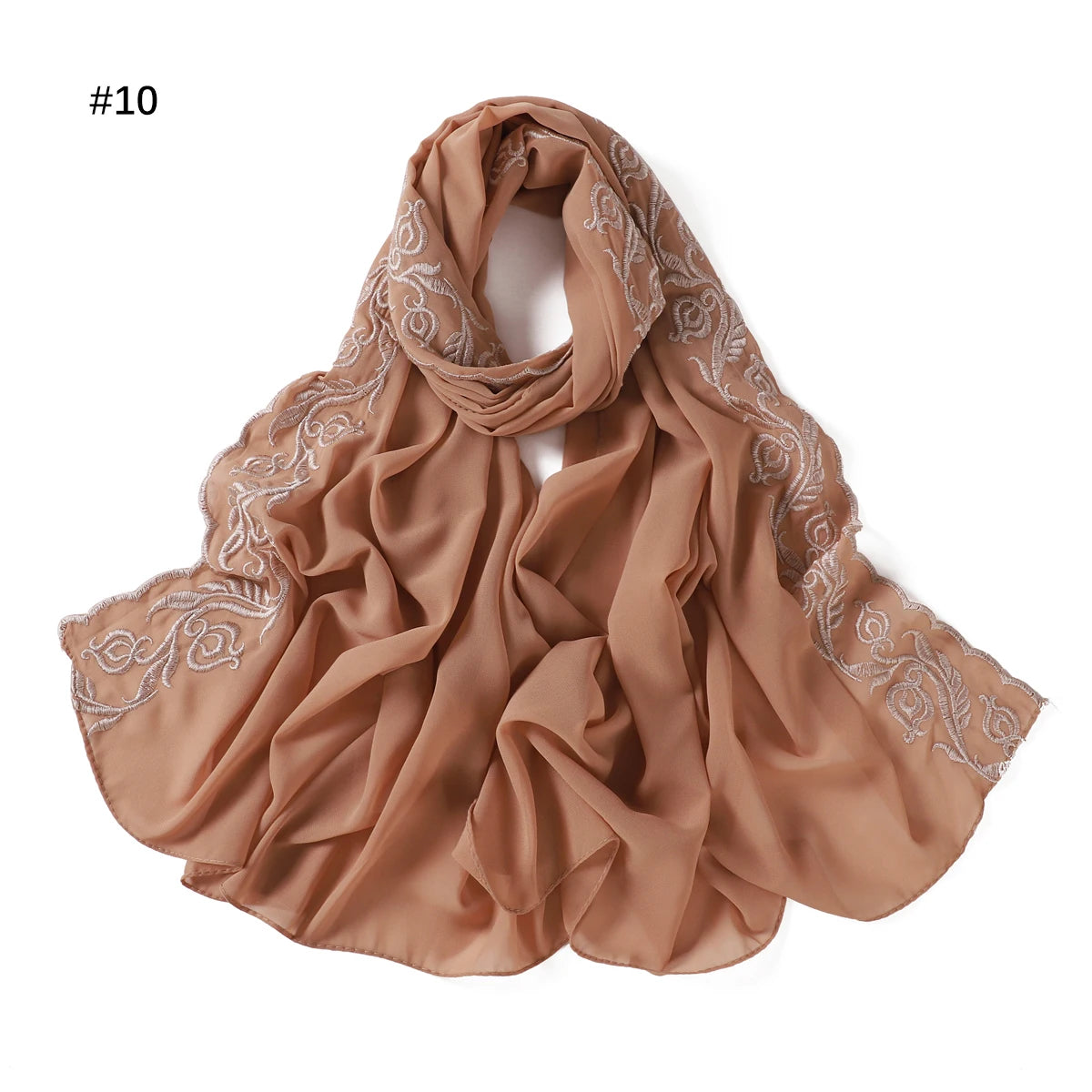 Embroidery Chiffon Scarf Hijab