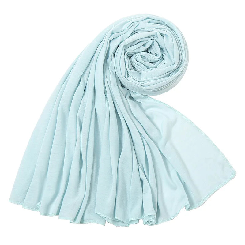 Soft Hijabs Scarf Shawl Plain Cotton Jersey Scarves