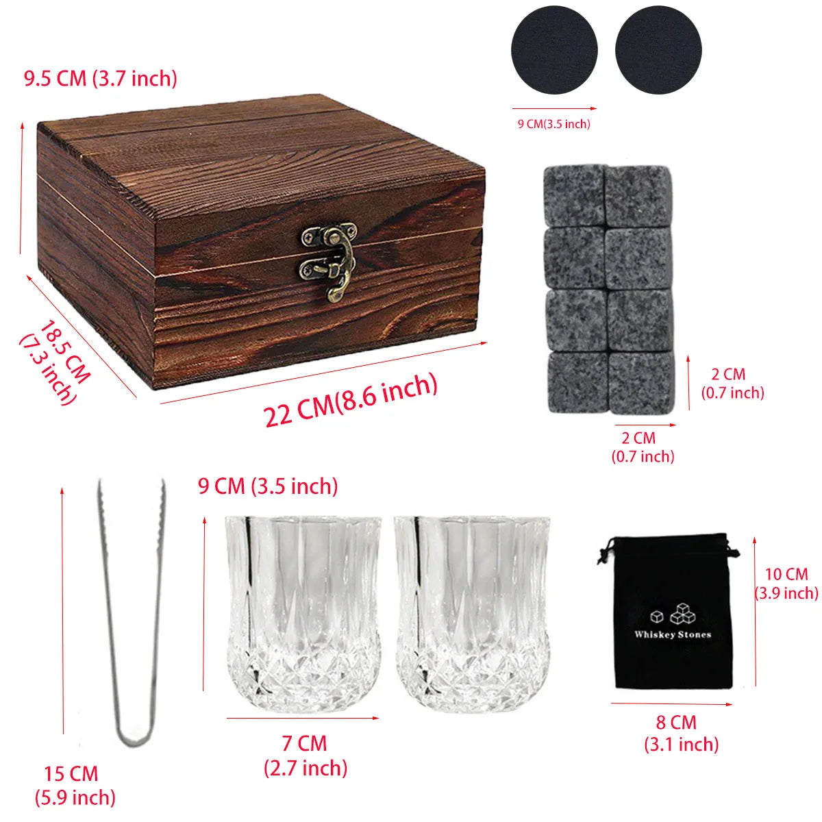 Fathers Day Gifts Whiskey Ice Stone Box