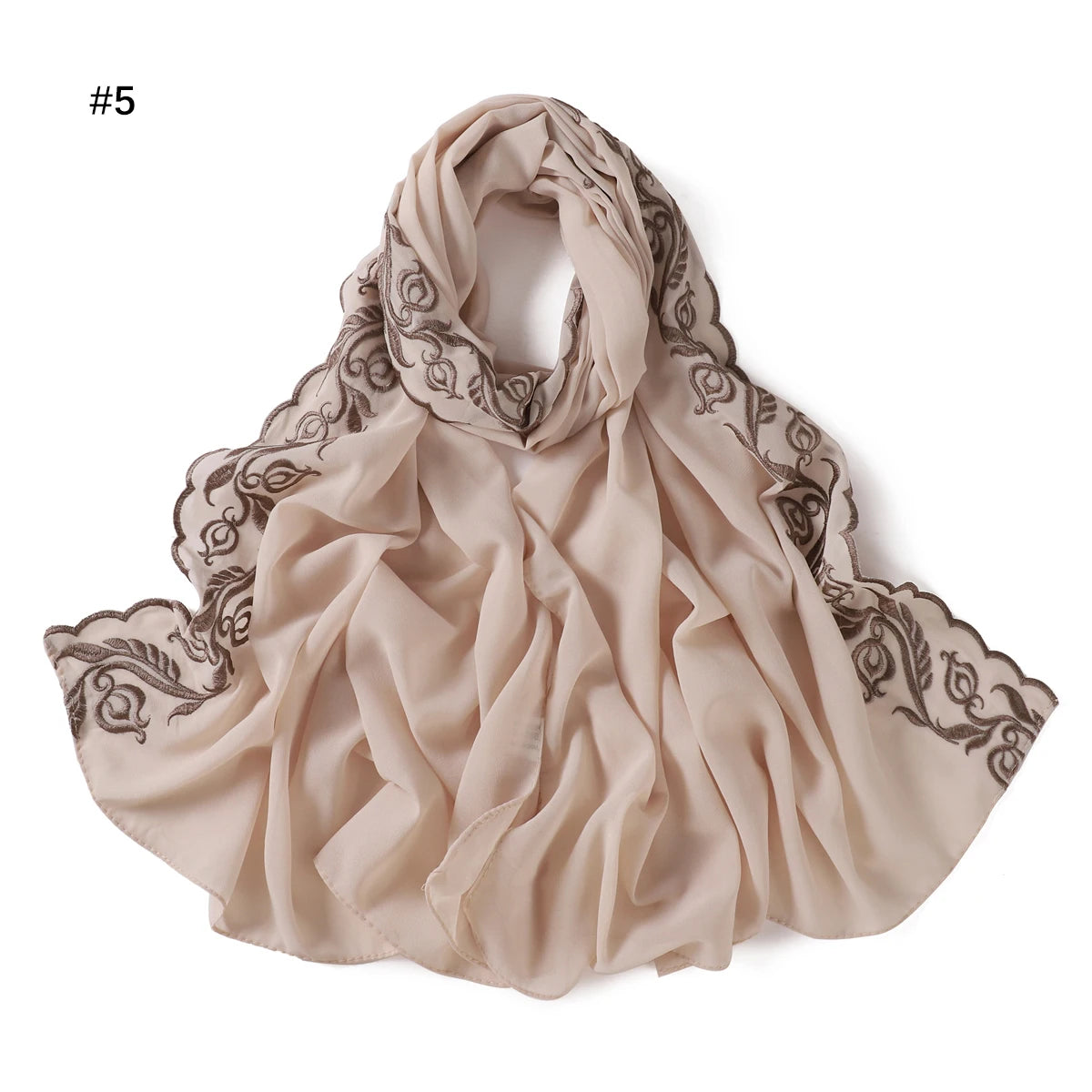 Embroidery Chiffon Scarf Hijab