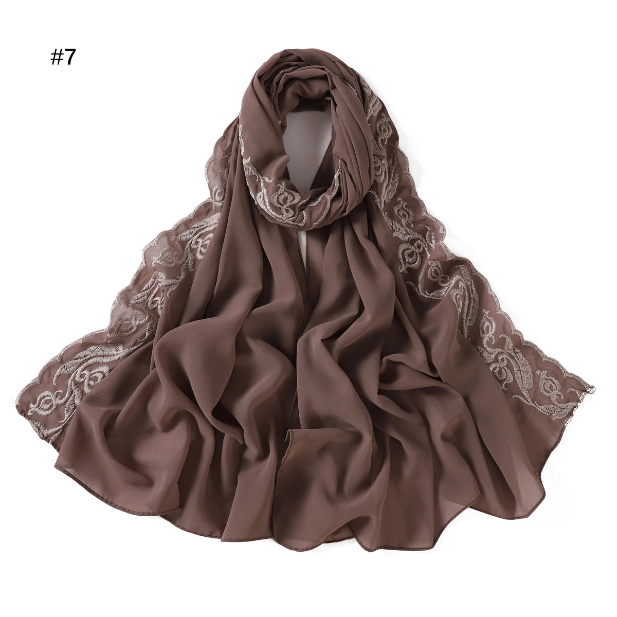 Embroidery Chiffon Scarf Hijab