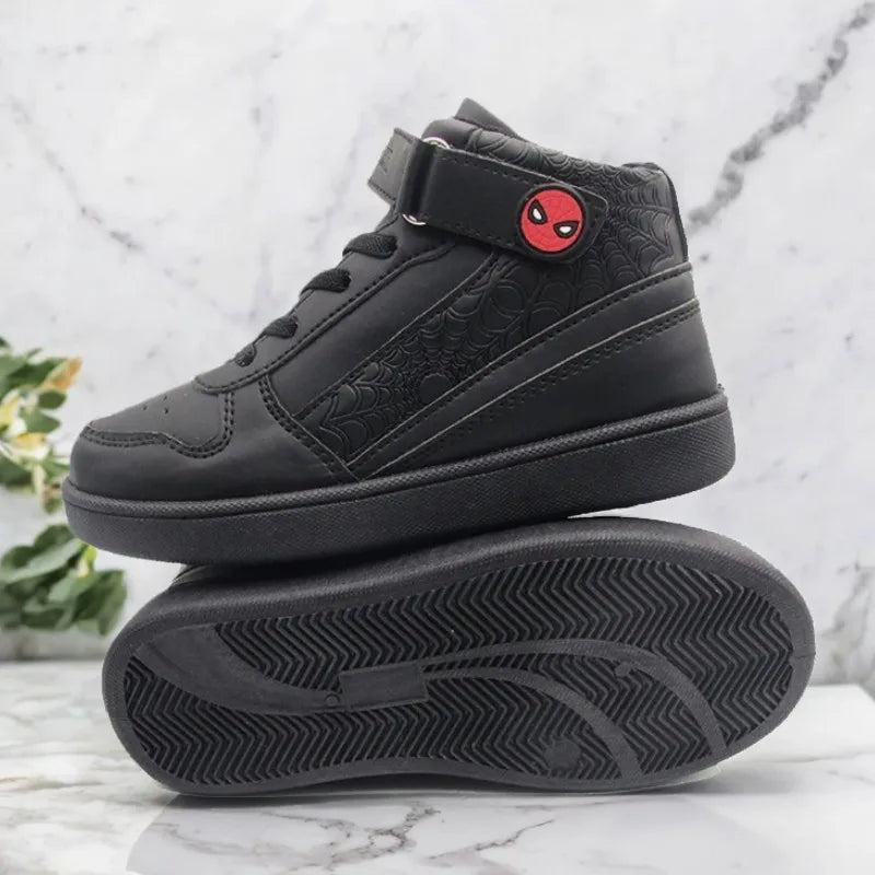 Kids' PU Leather high top sneakers