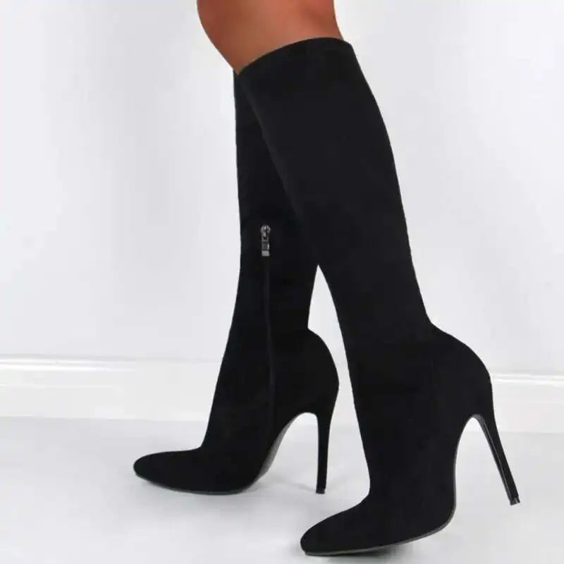 Black Knee High Boots