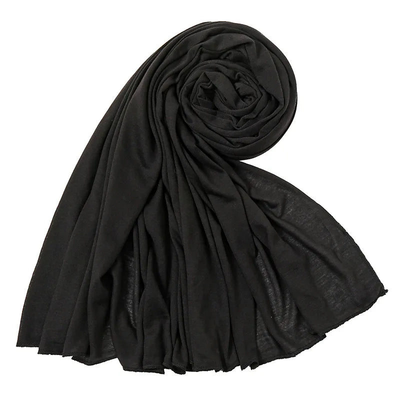 Soft Hijabs Scarf Shawl Plain Cotton Jersey Scarves