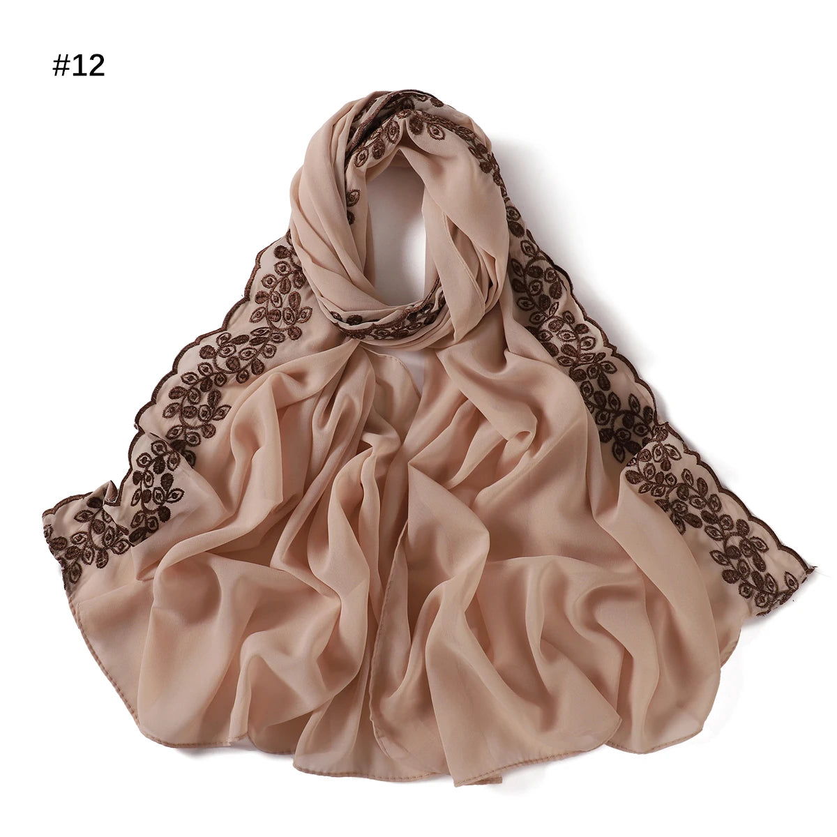 Embroidery Chiffon Scarf Hijab