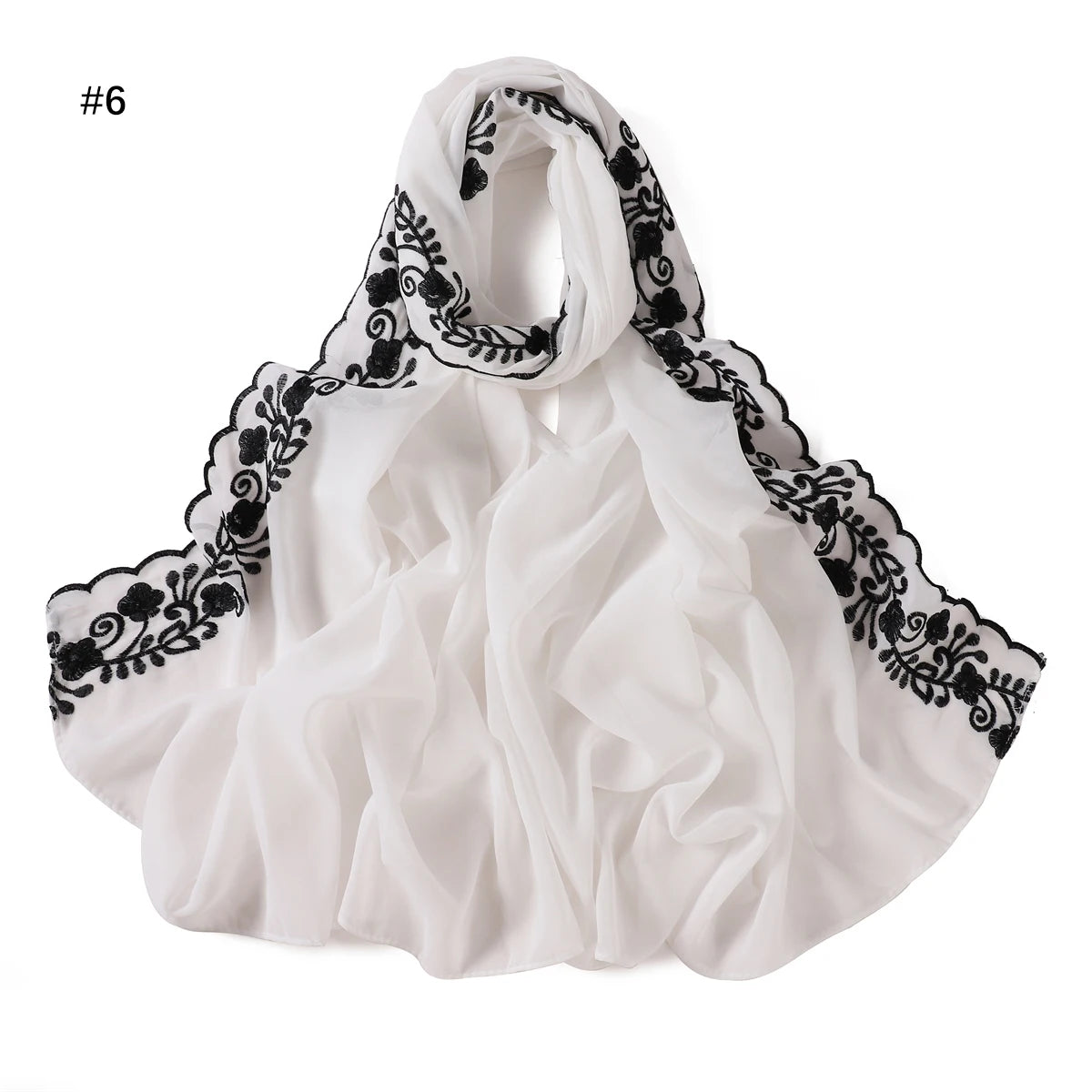 Embroidery Chiffon Scarf Hijab