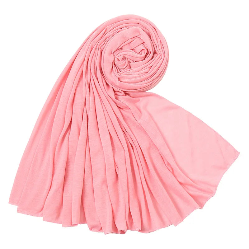 Soft Hijabs Scarf Shawl Plain Cotton Jersey Scarves