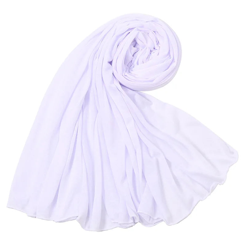 Soft Hijabs Scarf Shawl Plain Cotton Jersey Scarves