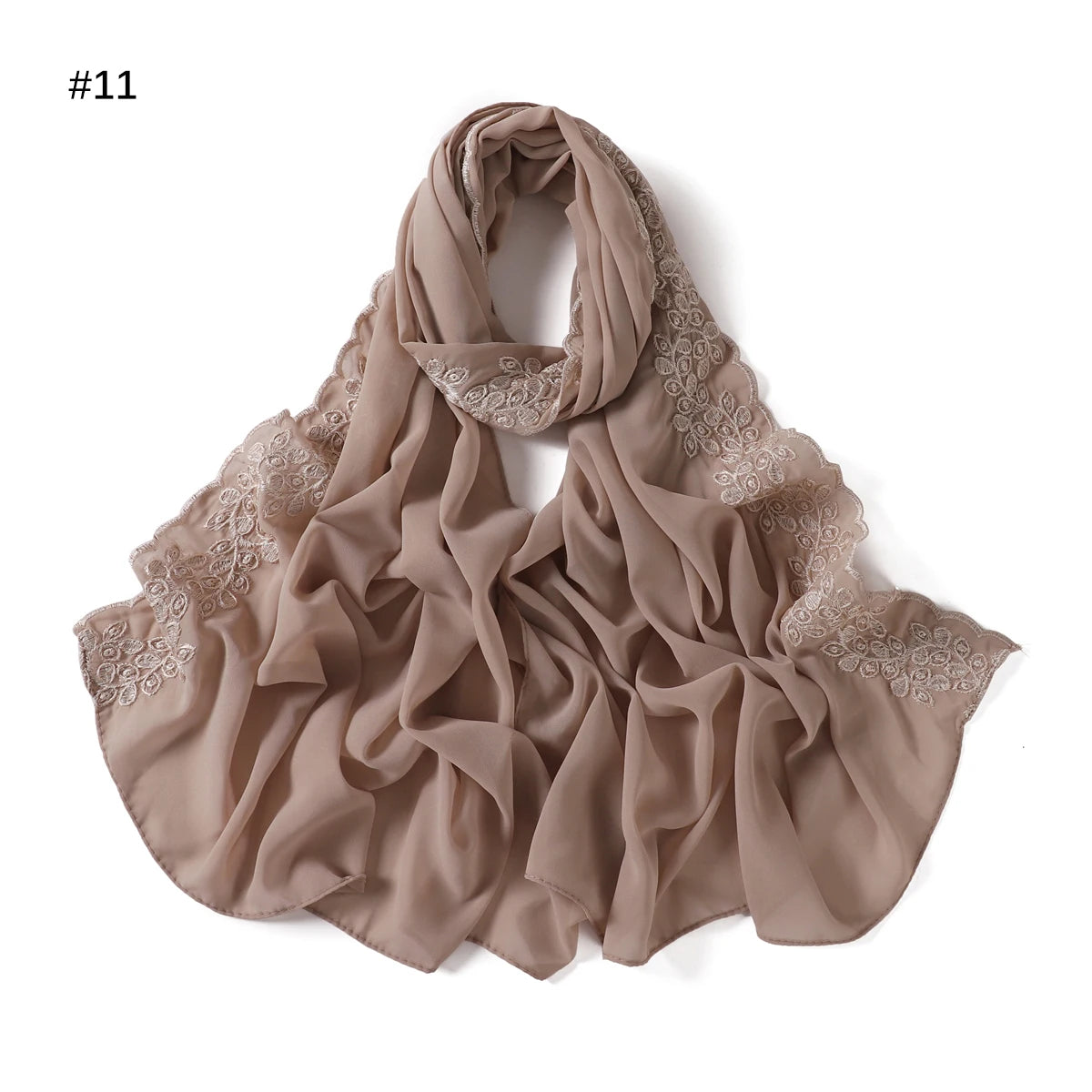 Embroidery Chiffon Scarf Hijab