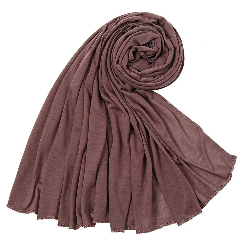 Soft Hijabs Scarf Shawl Plain Cotton Jersey Scarves