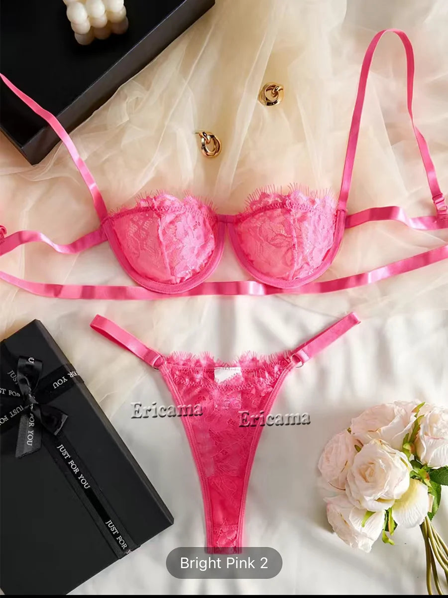 Sexy 2 Piece Floral Lingerie Set
